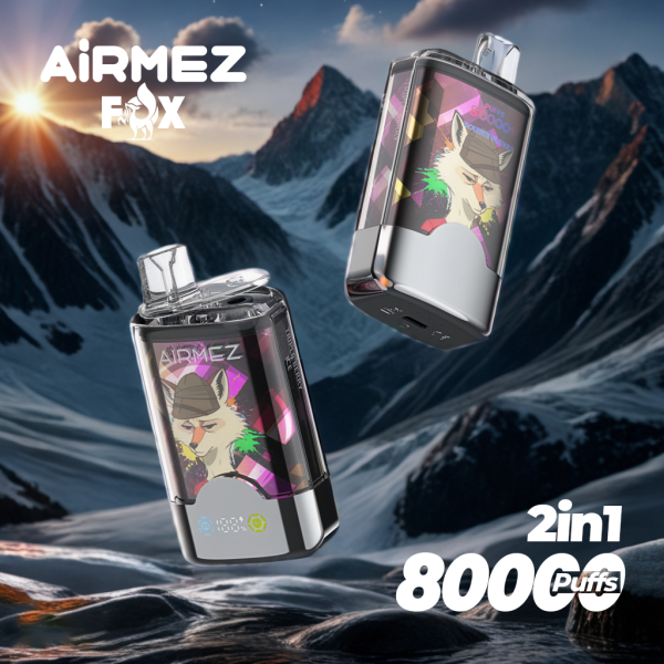 Airmez FOX 2в1 80K Еднократен Вейп с Двойни Вкусове