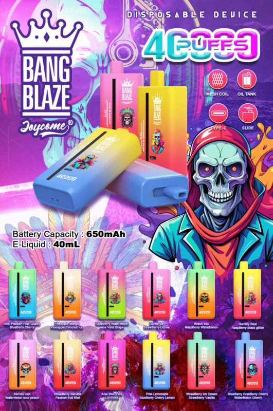 BANG BLAZE Dual Flavor 40000 Puffs 2 в 1 - Вейп с два вкуса в едно устройство