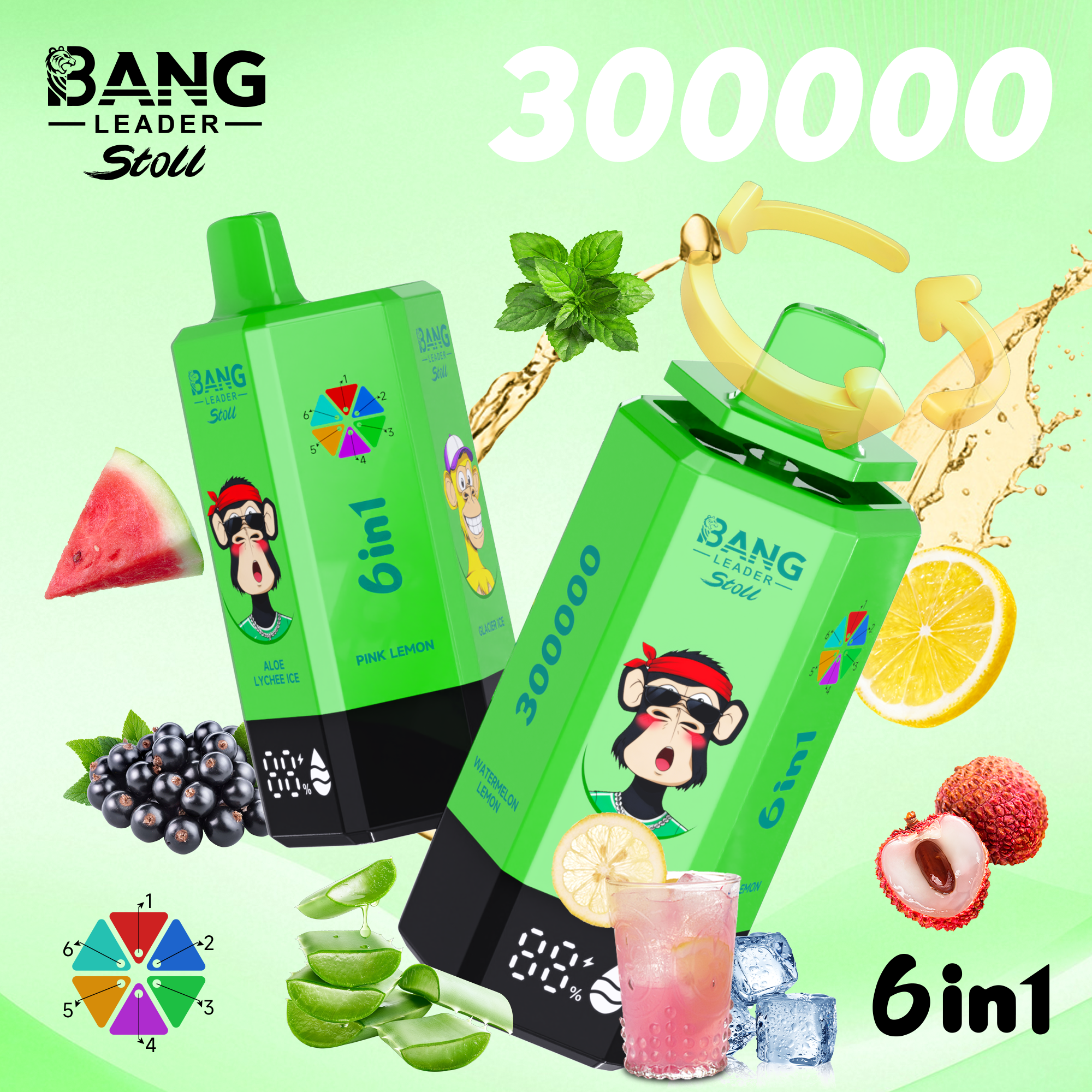 Bang Leader stoll 300K Puffs 6в1 - Image 3